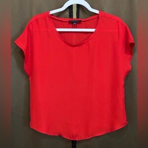 Banana Republic Sheer Red Blouse SM